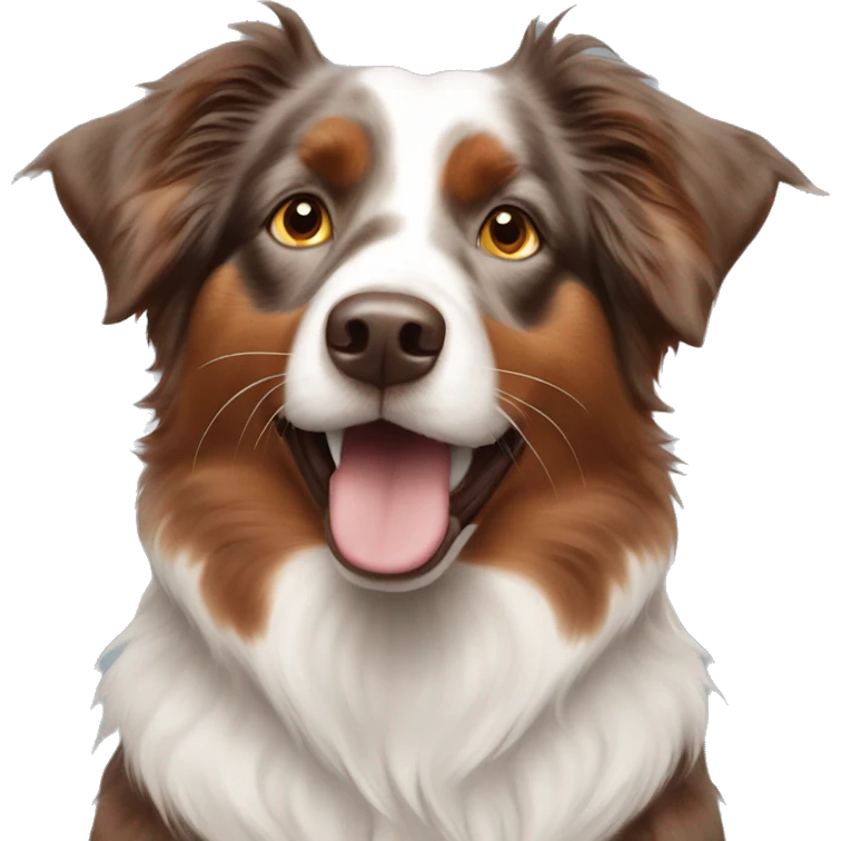 Red Tri Australian Shepherd  emoji