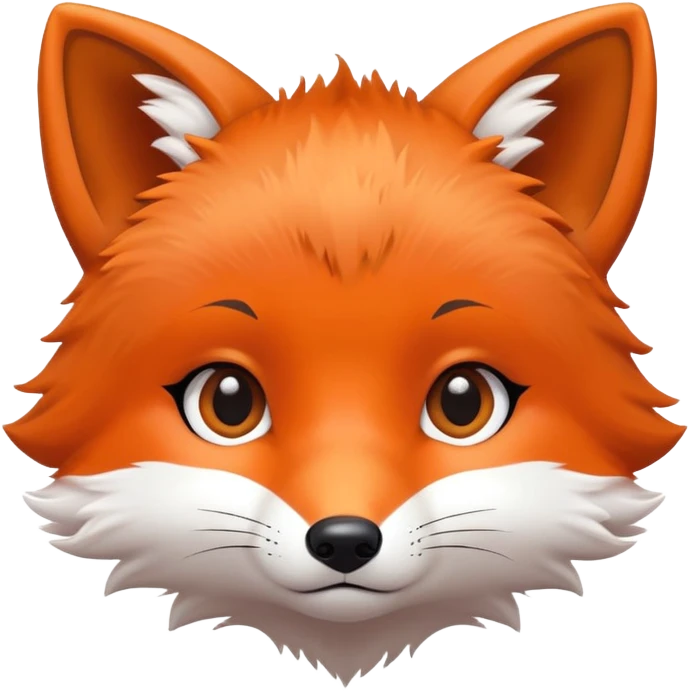 Cute baby fox head emoji