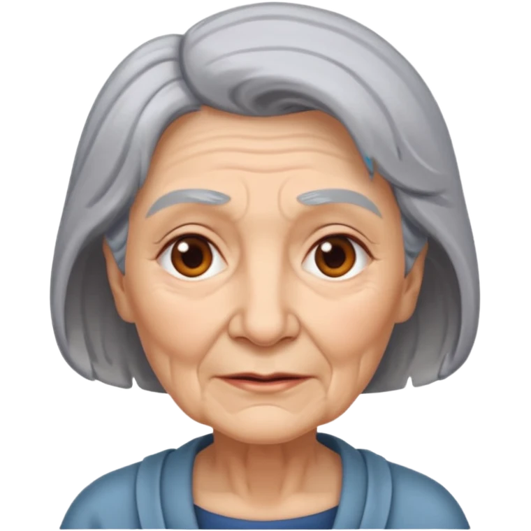 grey hair old woman emoji