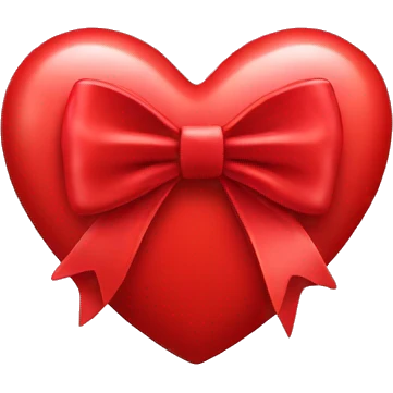red heart emoji face with a bow  emoji