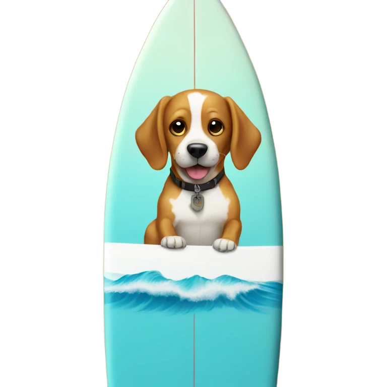 Dog on a surfboard emoji