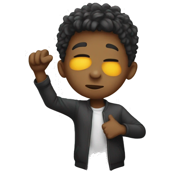 a kid dabbing emoji