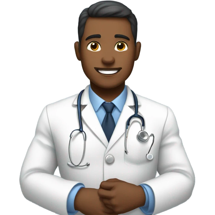 Muscle tattoo doctor doing flash cards emoji