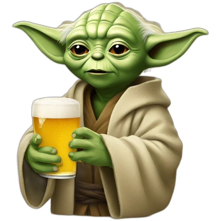 Yoda with beer  emoji