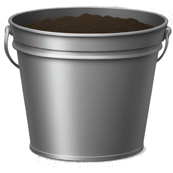 bucket with soil emoji