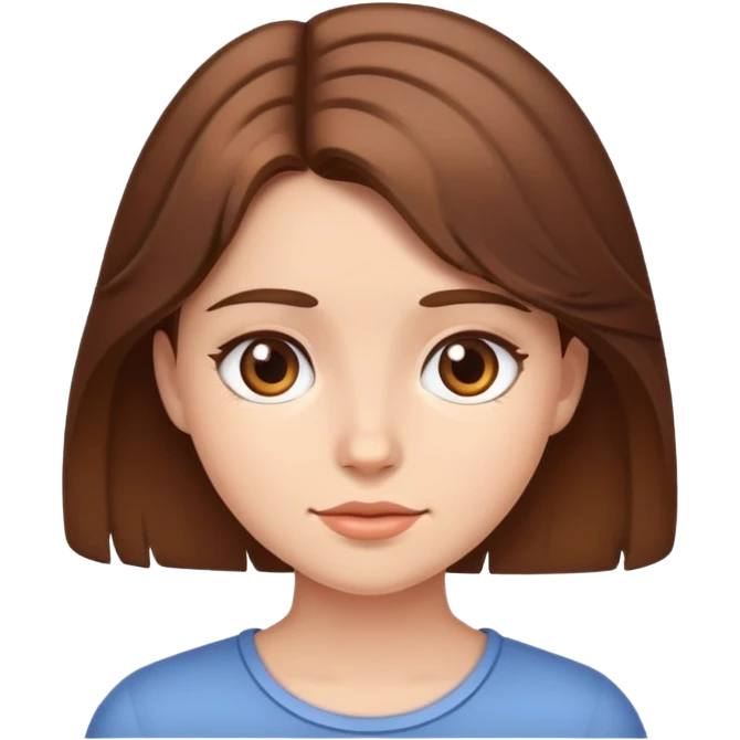 Brown haired girl  emoji