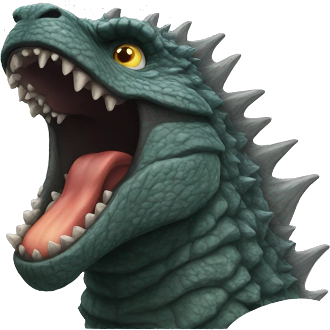 Godzilla mewing emoji