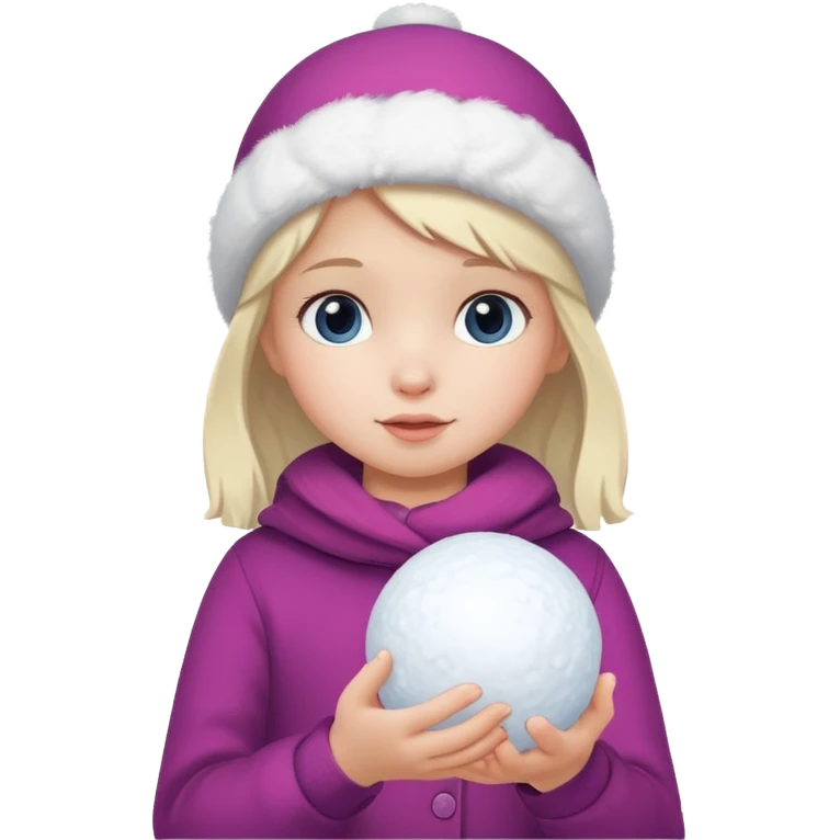 little girl with snowball











 emoji