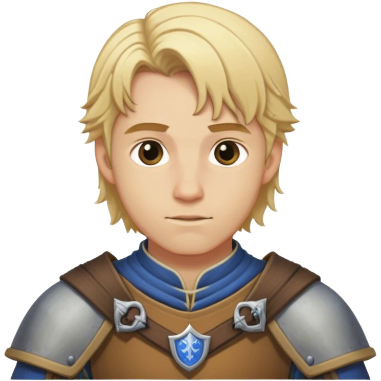 Medieval DnD themed blonde male emoji