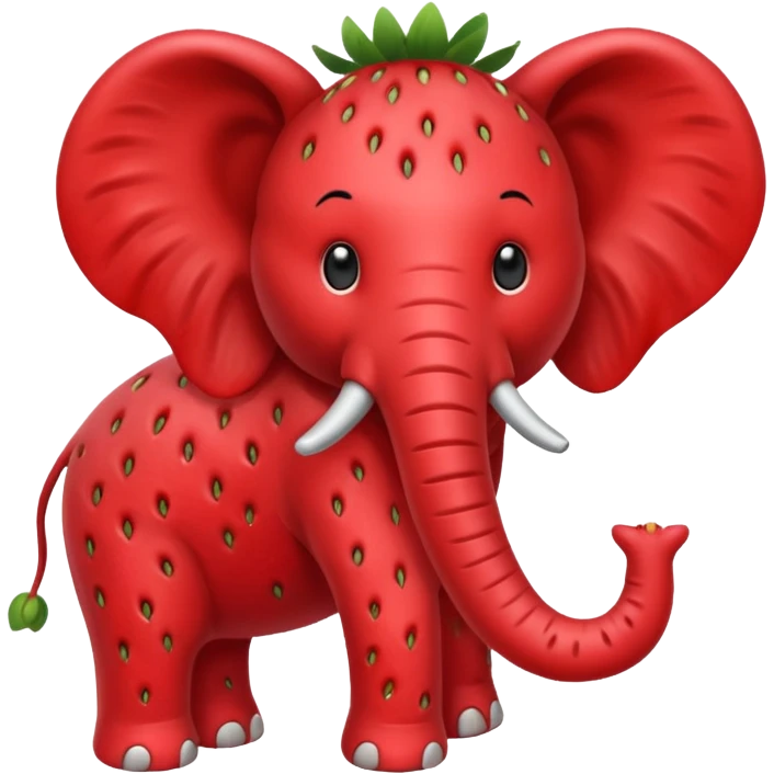 Make a strawberry elephant emoji