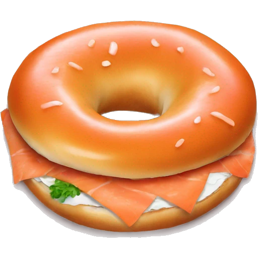 Bagel with lox emoji
