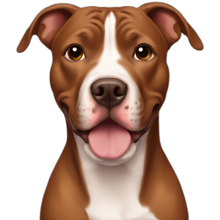 Brown pit bull emoji