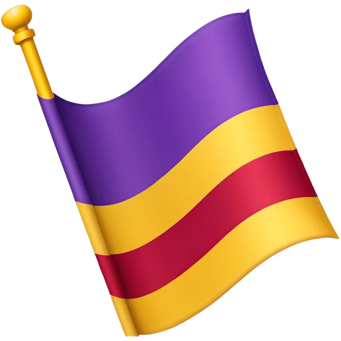 flag with three horizontal stripes: red at the top, yellow in the middle, and purple at the bottom emoji