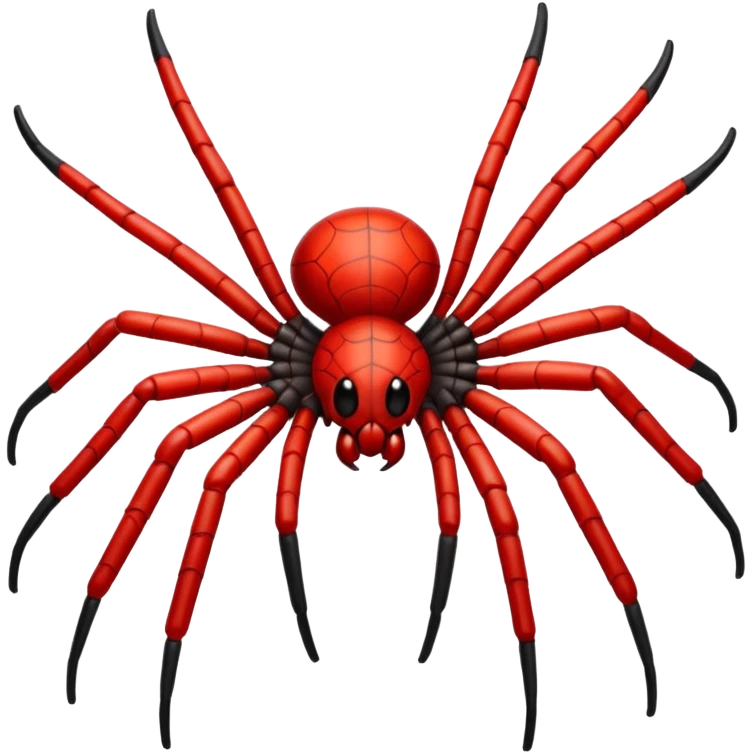 Red spider and black emoji