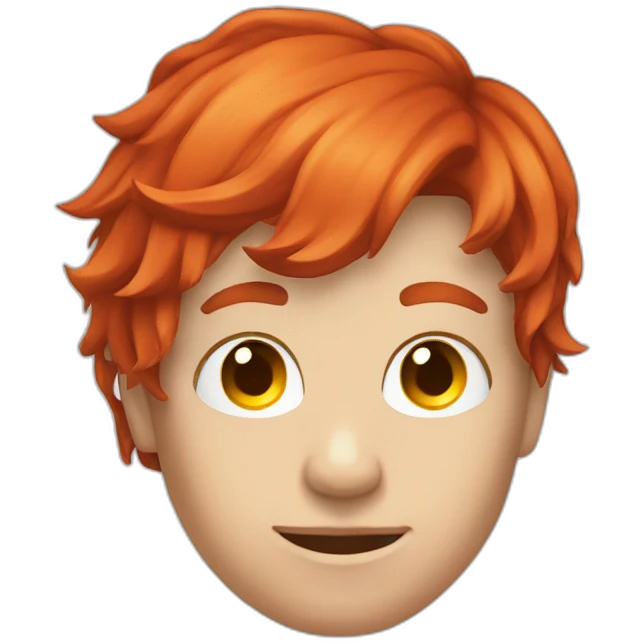 Red hair with bitcoin emoji