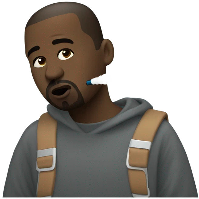 kanye vaping emoji