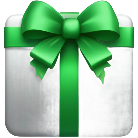 green gift card with bow emoji
