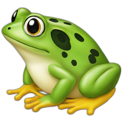 Frog with duck t-shirt emoji