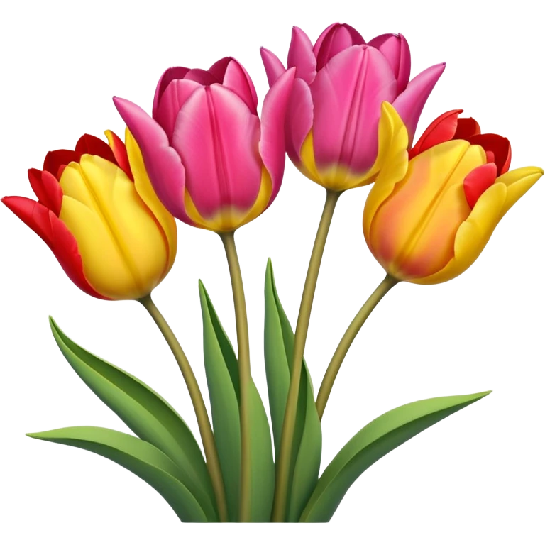 beautiful tulips several colors no jar emoji