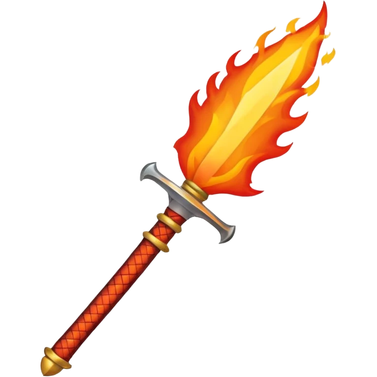 sword on fire emoji style
- Designs that remind you of the blade of Japanese animation extinction emoji