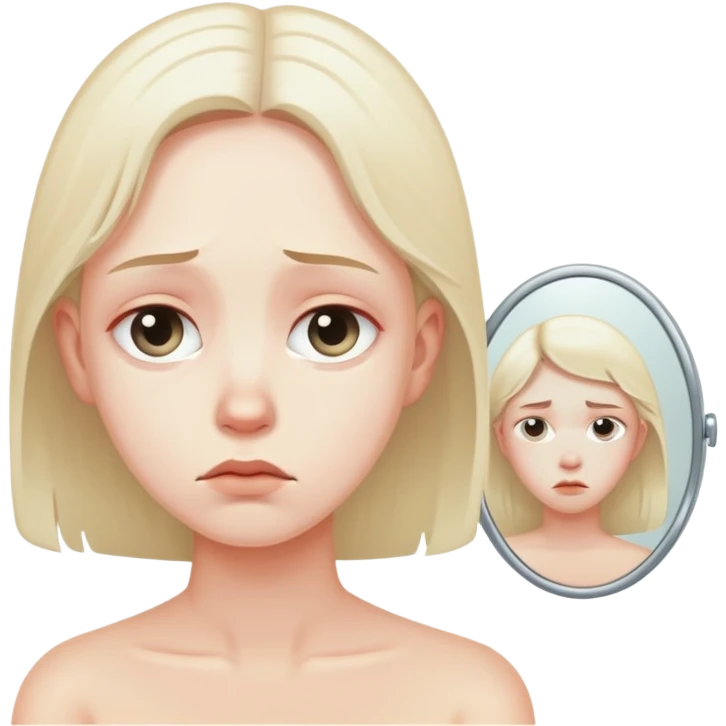 Sad + self-image reflection  emoji