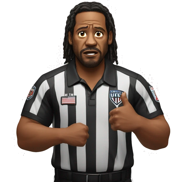 ufc referee herb dean shrugging his shoulders emoji