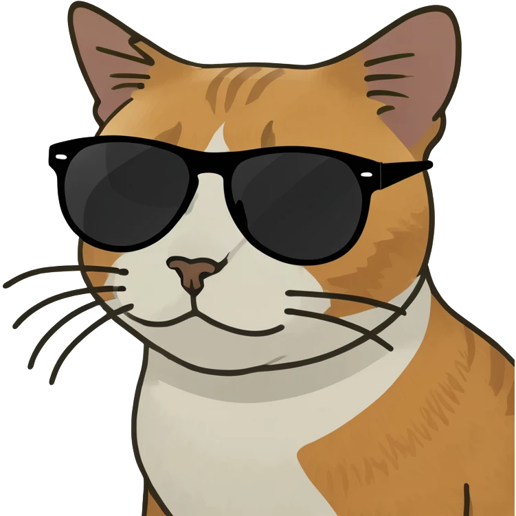 Cat with sunglasses emoji