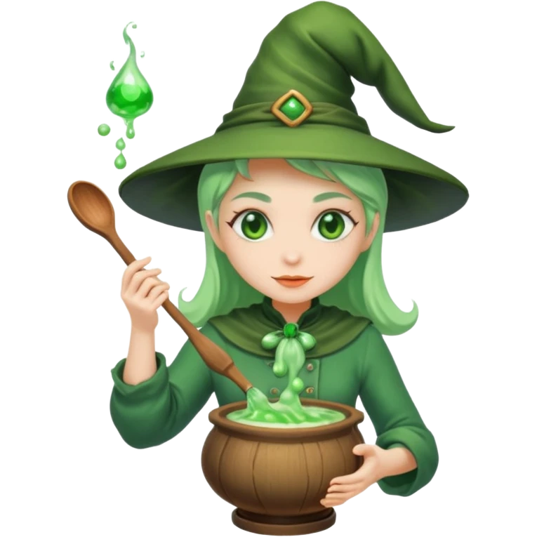 green witch cooking potion emoji