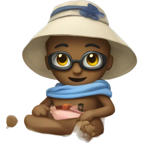 On the beach emoji