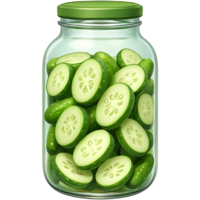 Pickled cucumbers in jar emoji