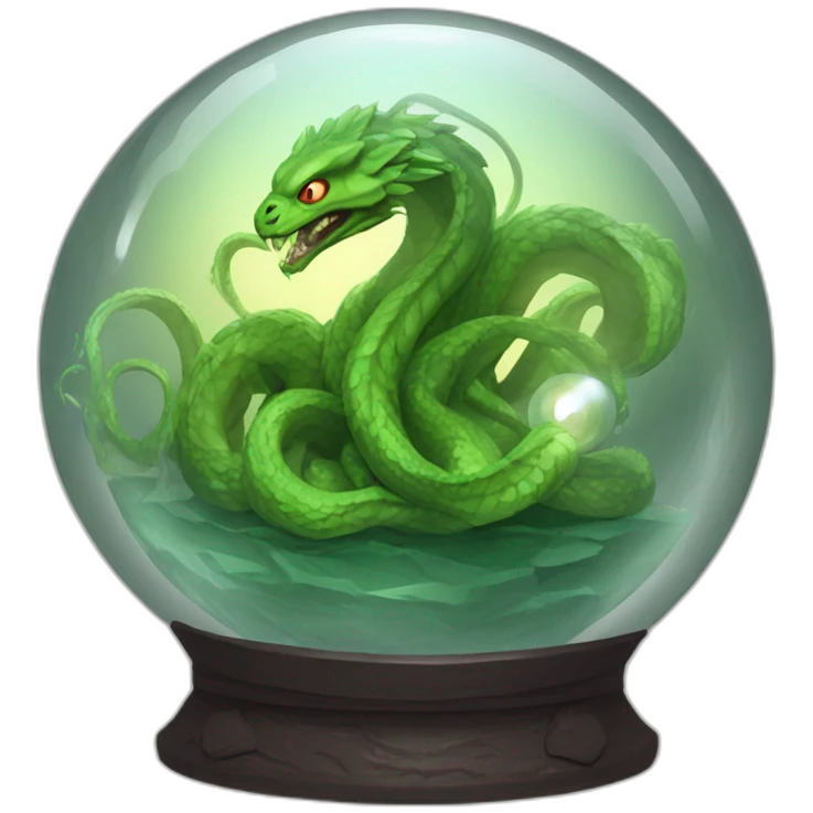 hydra in breacking crystal ball emoji