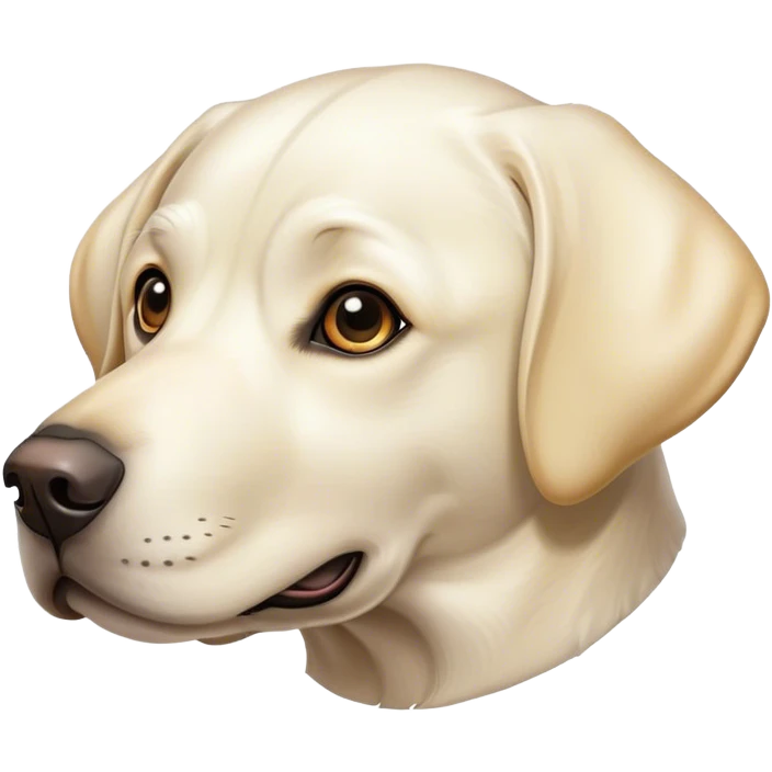 white labrador shows aikle emoji