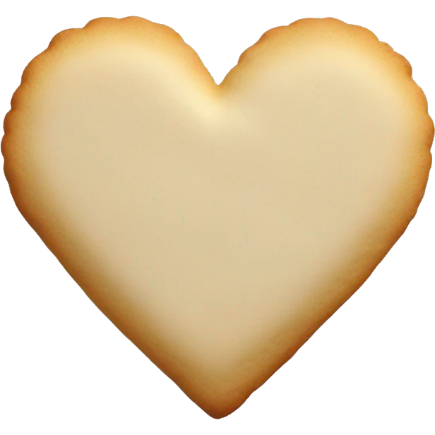 Sugar cookie heart emoji