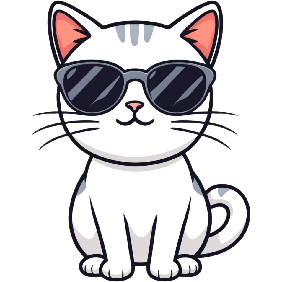 Cat with sunglasses emoji