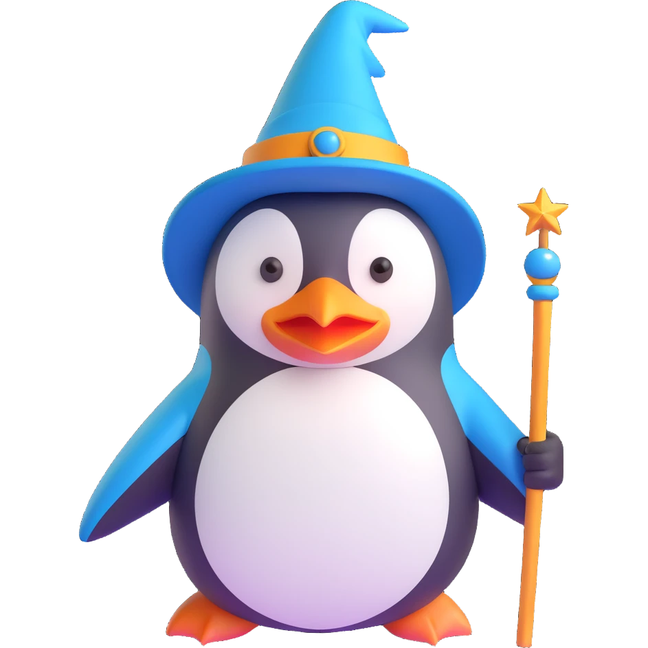 penguin wizard emoji