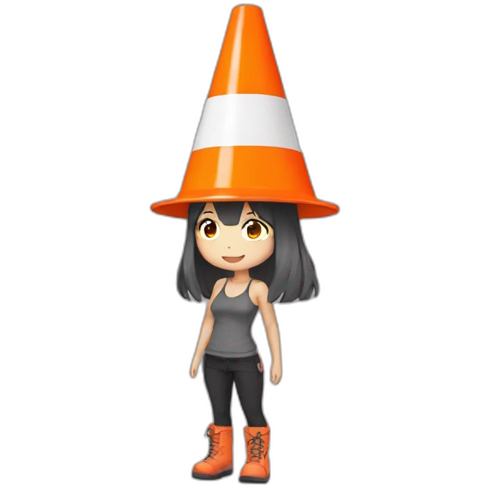 Anime girl traffic cone emoji