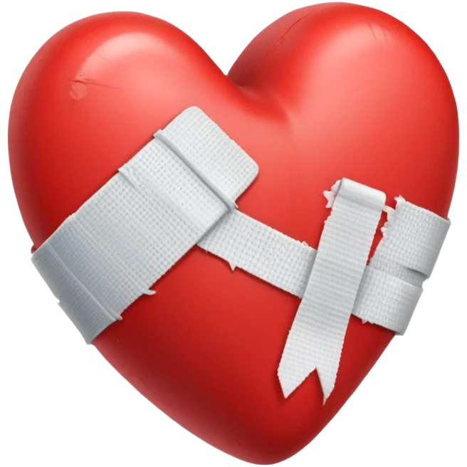 Heart with bandage for 'Sorry' song emoji