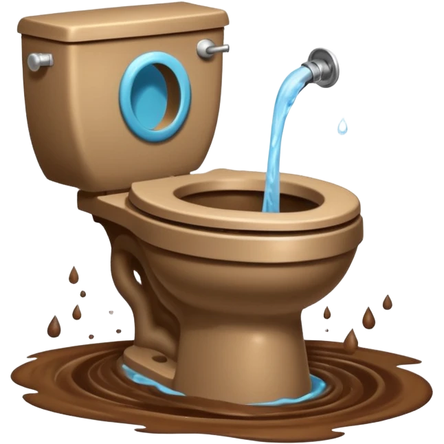 overflowed dirty toilet emoji
