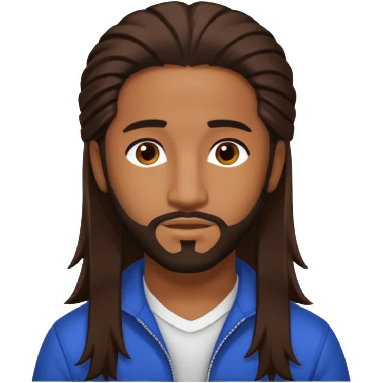 Omarion with long dark brown hair emoji