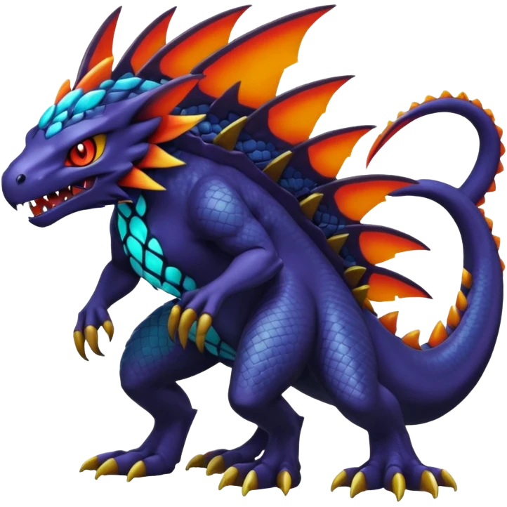  colorful dark Fakémon-Pokémon-Digimon-creature (full body) emoji