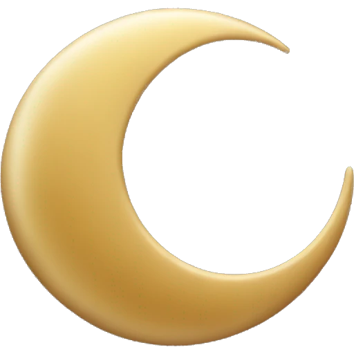 beautiful adorable crescent moon with a celestial theme in dune black and gold colors  emoji