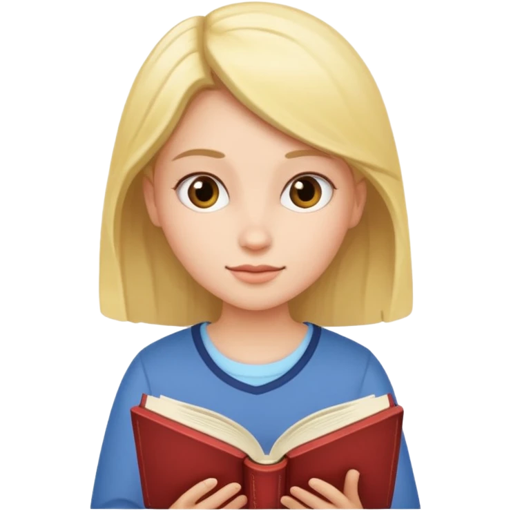 Girl and book emoji