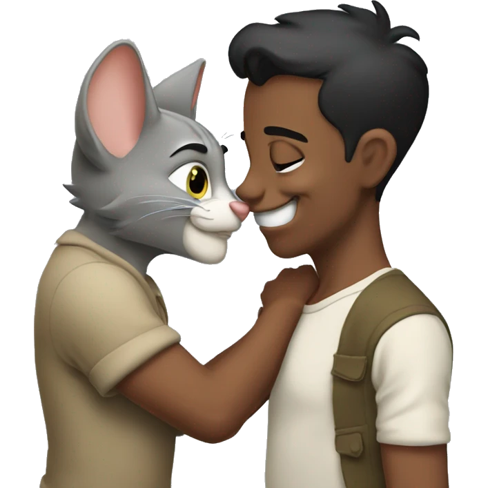 tom kissing jerry emoji