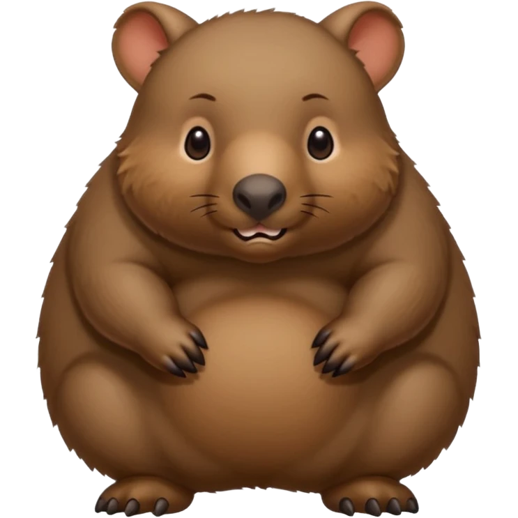 Wombat behind emoji