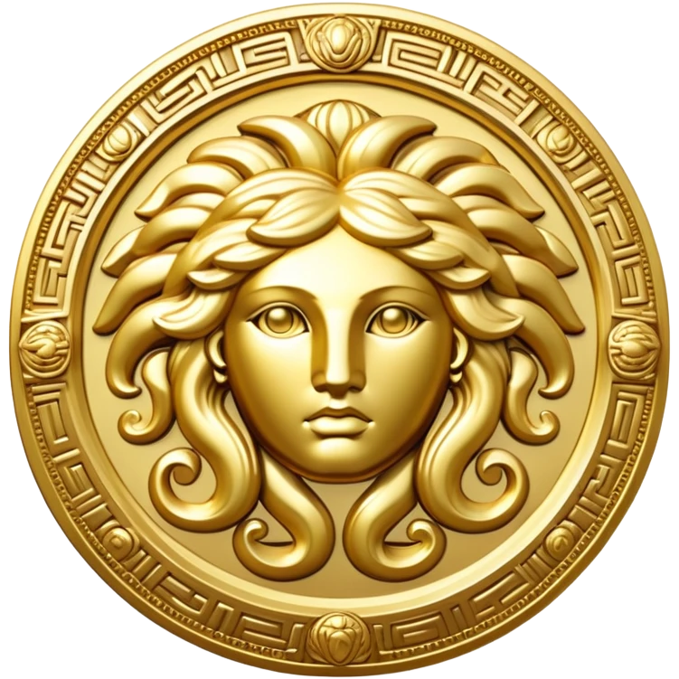 golden medallion versace medusa emoji