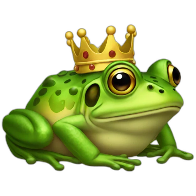 King frog emoji