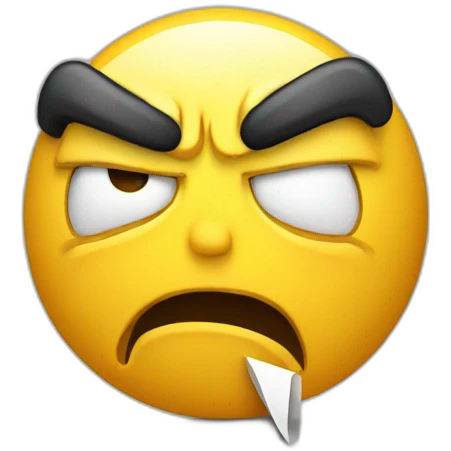 angry writing emoji