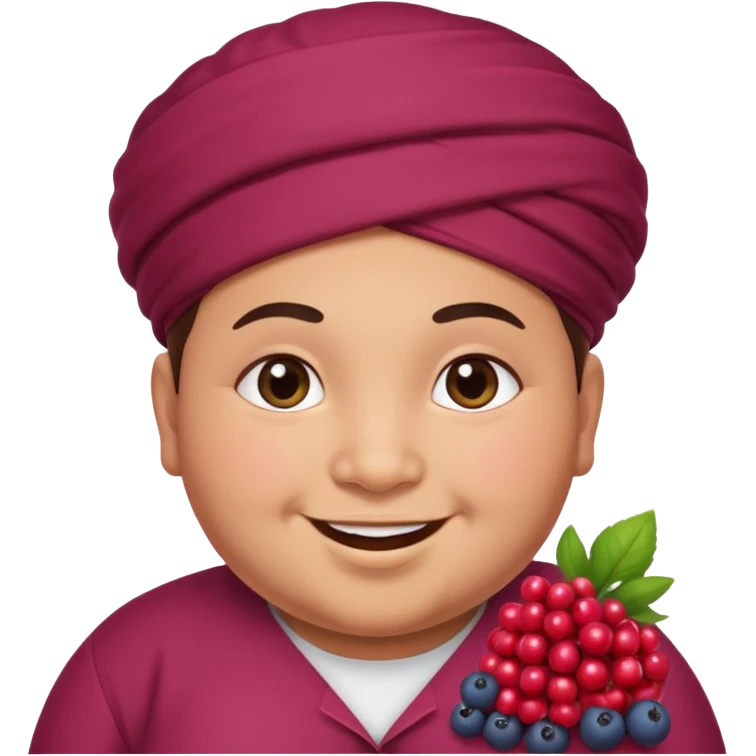 Cute moroccan chubby berry emoji