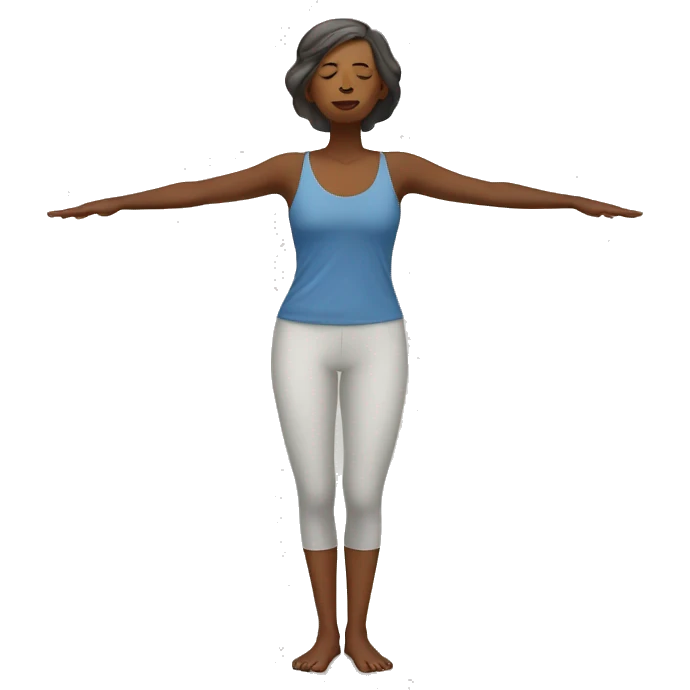 one woman in tadasana pose emoji
