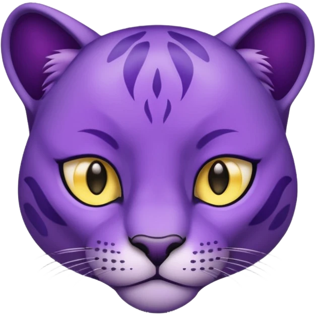 Purple Panther face turned to the slight right emoji